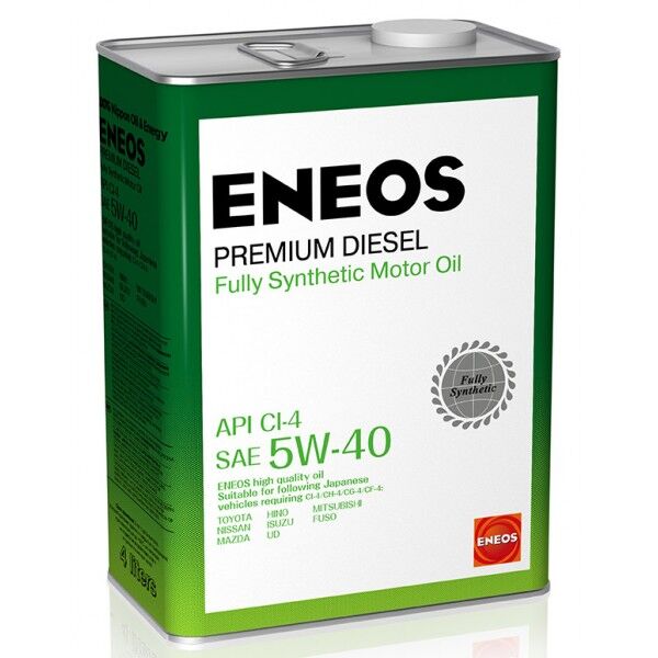 Масло моторное ENEOS Premium Diesel SAE 5w40 CI-4 (4л) синт