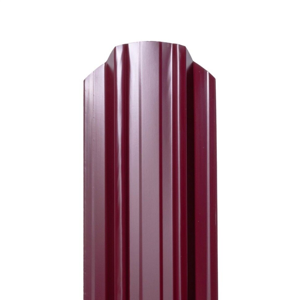Металлический штакетник Норма 120 мм цвет RAL3005 Красное вино