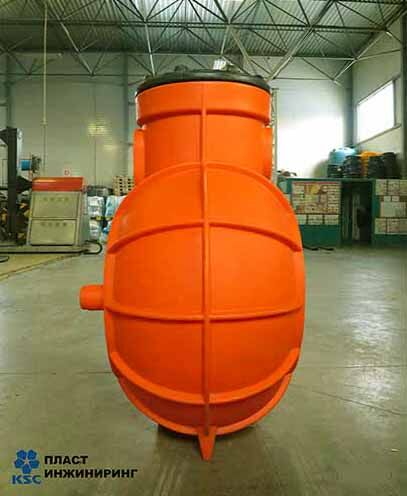 Емкость для канализации 500 литров накопительная с силовыми ребрами жесткости для сбора бытовых стоков