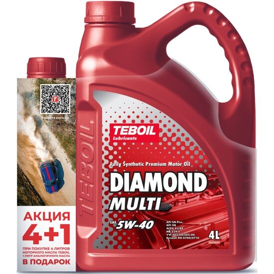 Масло моторное Teboil Diamond Multi 5W-40 (4 л + 1 л)