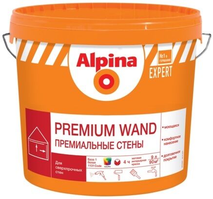 Краска ВД для внутренних работ Alpina EXPERT Premium Wand / Премиальные стены База 3, 2,35 л