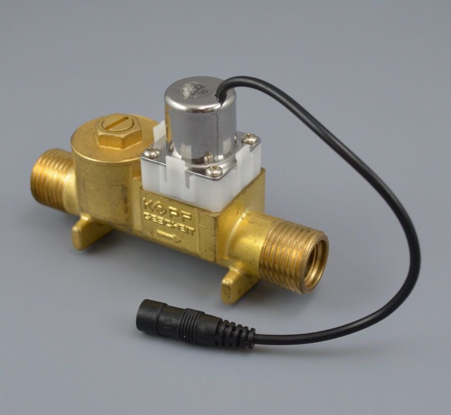 Прямой регулируемый электромагнитный клапан (Kopf KG-A31B) управления подачей воды для писсуара КАСКАД, подключение: нар