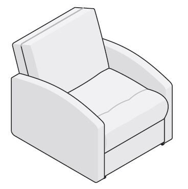 Диван раскладной (диван-кровать) 940х1100х1030 мм (ДР-1)