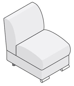 Диван-кресло 600х700х910 мм (ДО-1/1)