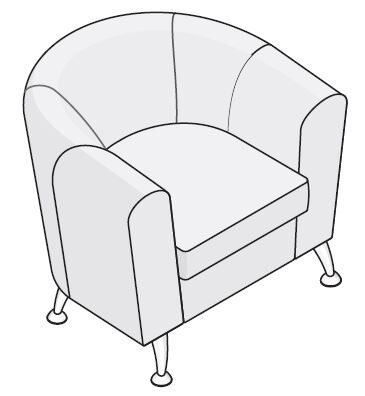 Диван-кресло 780х700х750 мм (ДО-7/1)