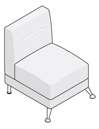 Диван-кресло 600х700х910 мм (ДО-4/1)