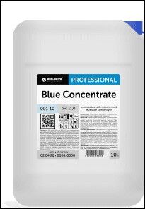 Низкопенный моющий концентрат для уборки BLUE CONCENTRATE pH 11 V, 10 л