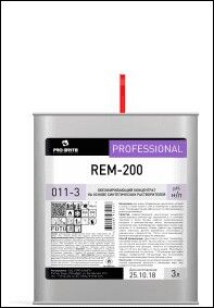 Обезжиривающий концентрат на основе синтетических растворителей REM-200 pH - V, 3 л