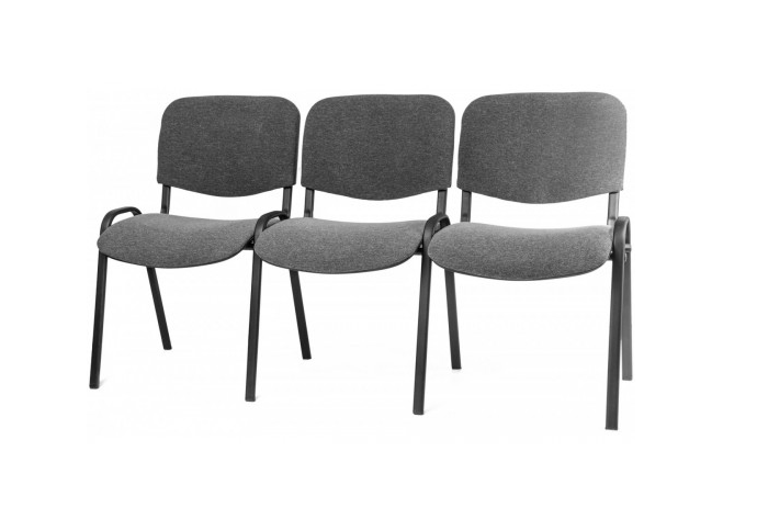 Блок стульев "ИЗО", металлический каркас, 3 посадочных места
