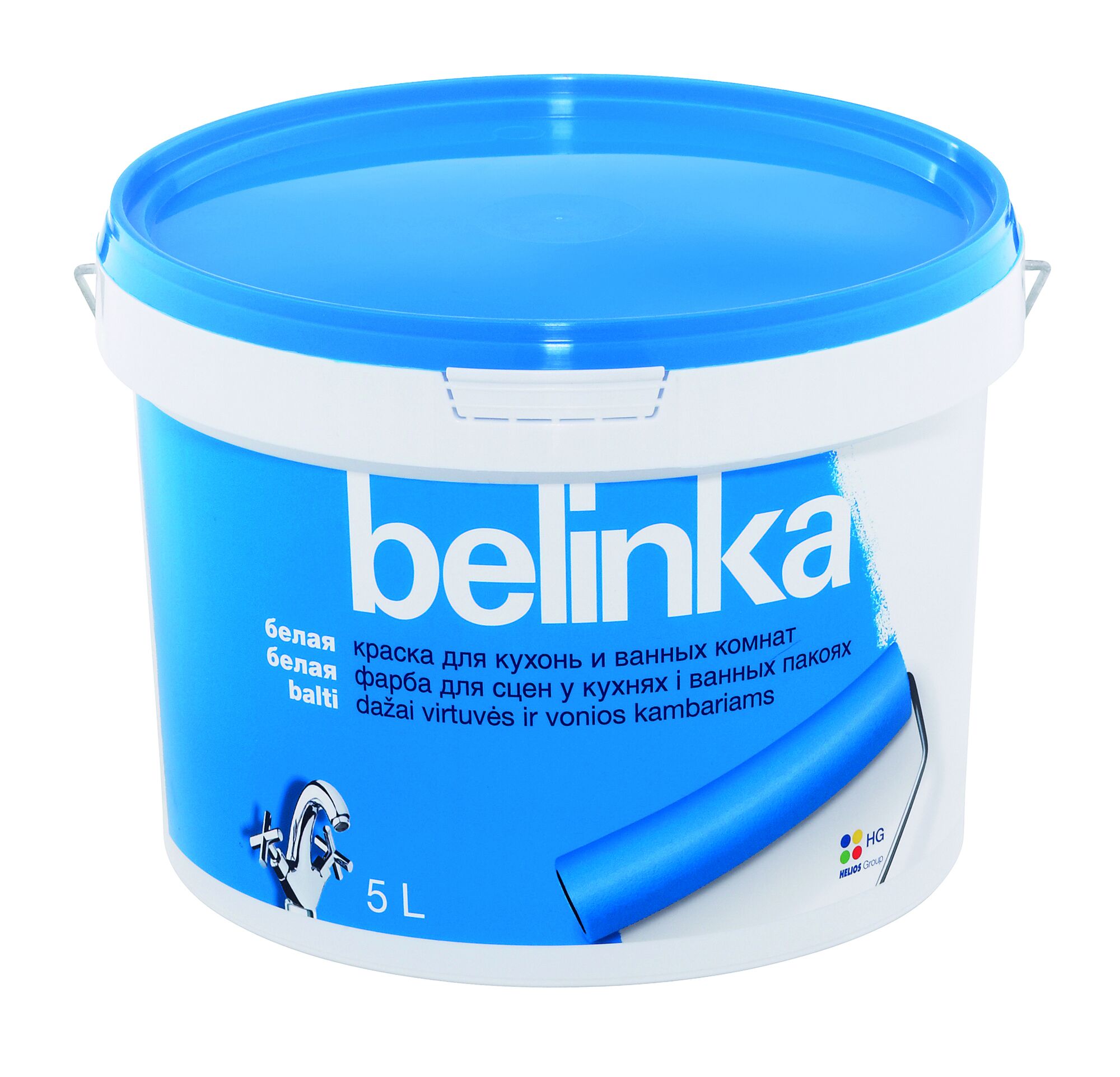 Краска для кухонь и ванных Belinka ВД белая 5 л