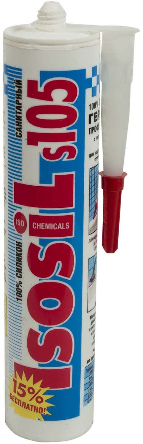 Герметик силиконовый санитарный бесцветный Isosil S105 280 мл
