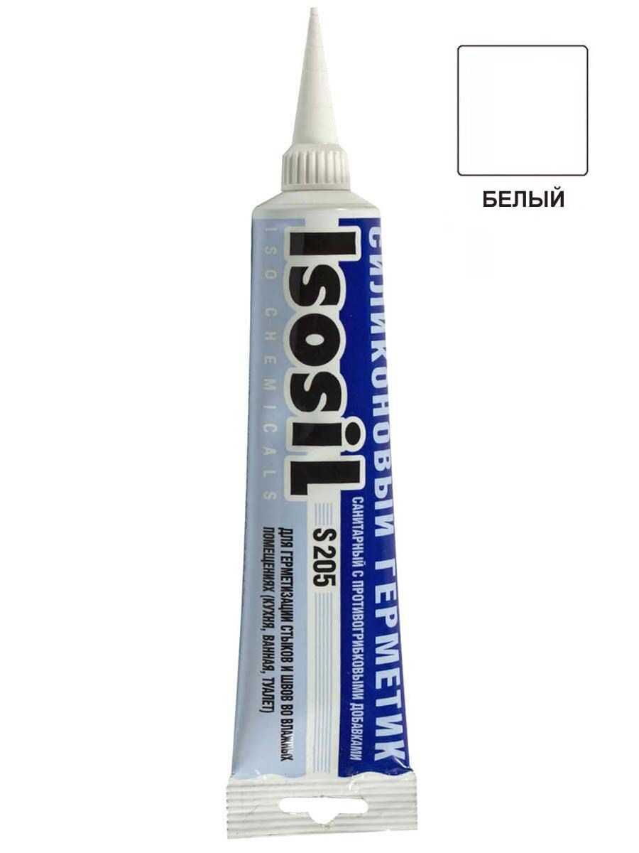 Герметик силиконовый санитарный бесцветный Isosil S205 115 мл 8