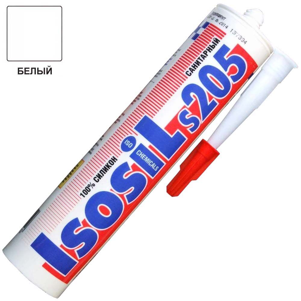 Герметик силиконовый санитарный белый Isosil S205 40 мл 18