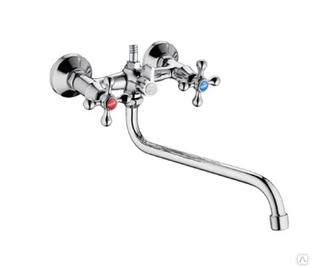 Смеситель для ванной, кран-букса латунь, излив 400мм. Potato Р2465 ...