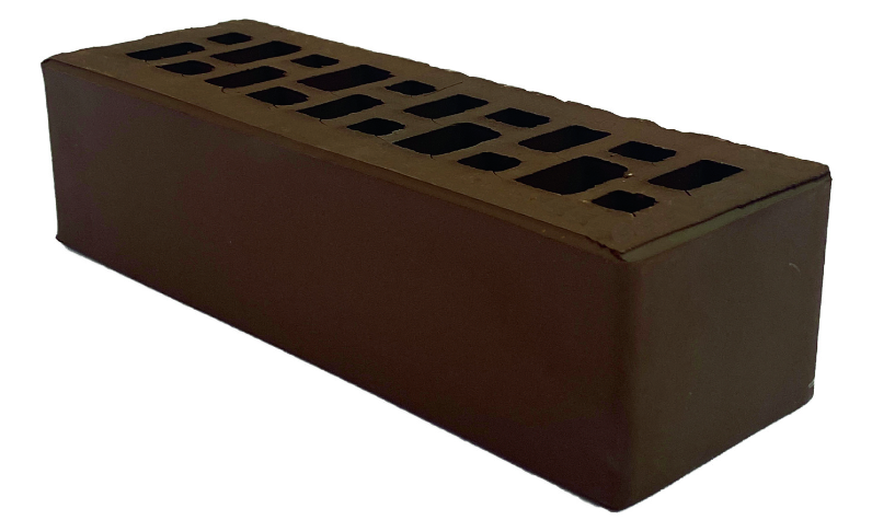 Кирпич облицовочный Темный Шоколад Гладкий (Копылово) 0.7Н.Ф. ГОСТ 250x85x65 мм (660шт/п) Вес 1 шт, 1,78кг.