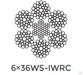 Стальной канат 6x36WS+IWRC, d=12мм, 1960 N/mm2, RHOL, А2, MBL-100 кН, оцинкованный (№ ATONZBS2302-13 от 02.01.2024) #1