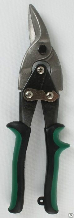 Ножницы по металлу 250 мм правые CrV (888) 6242200 зеленые